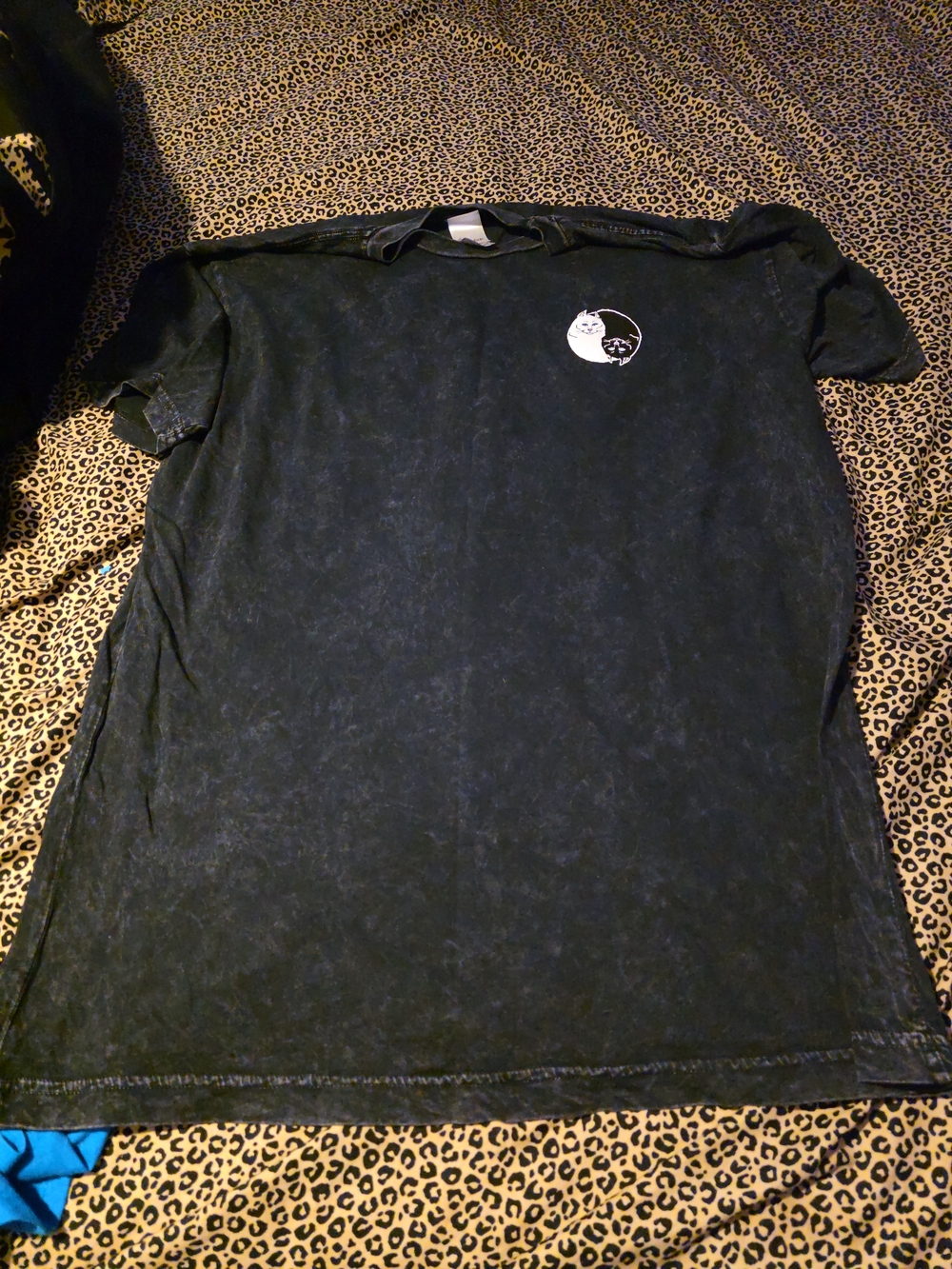 Ripndip Black Short Sleeve Tee with Small White Graphic